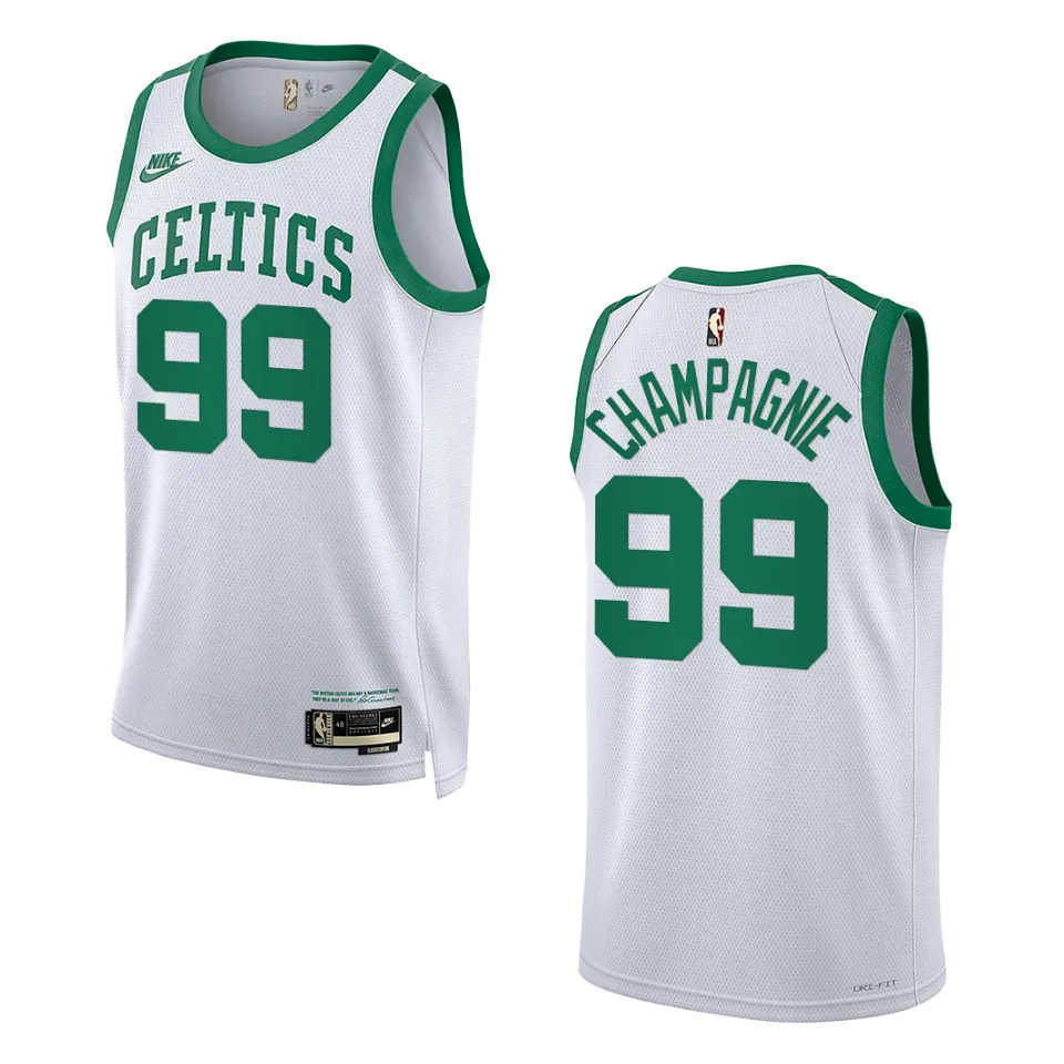 Men's Boston Celtics Justin Champagnie #99 2022-23 Classic Edition White Swingman Jersey 2401VKVA
